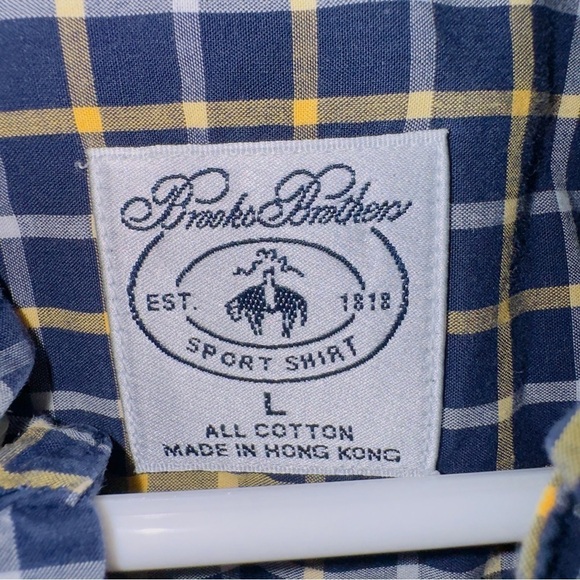 Men's Brooks Brothers Long Sleeve Multicolor Plaid Button Up Cotton Sport Shirt - Picture 3 of 7